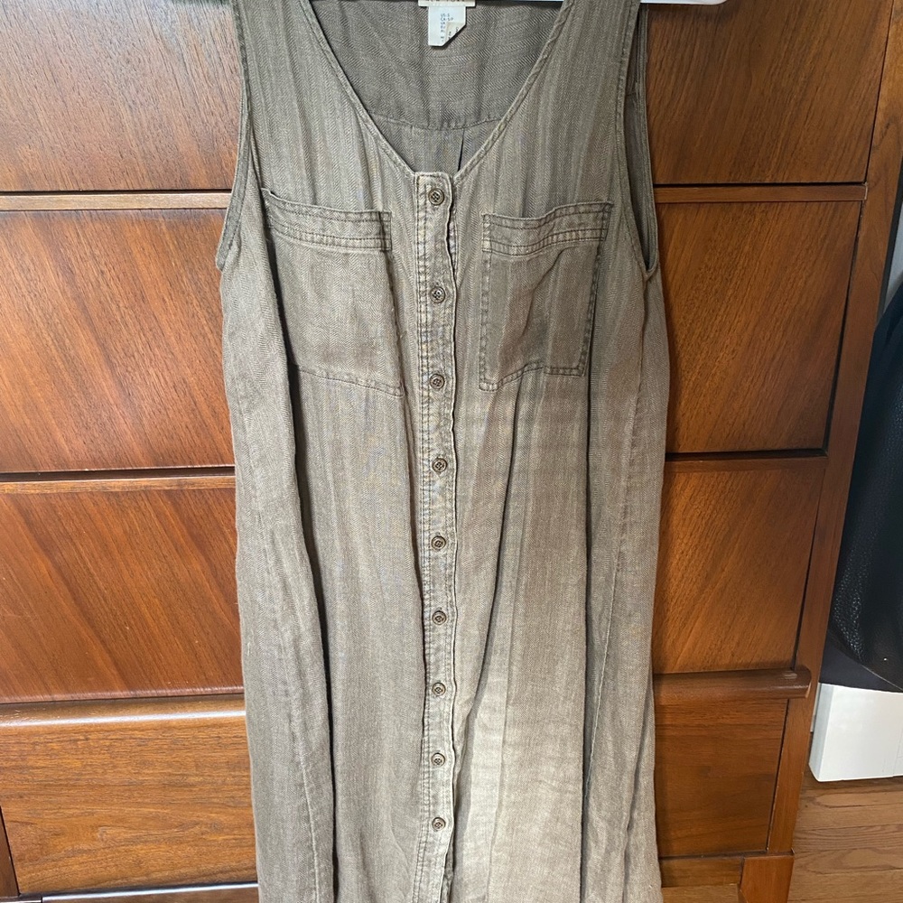 Nicole Miller Linen A-Line Dress